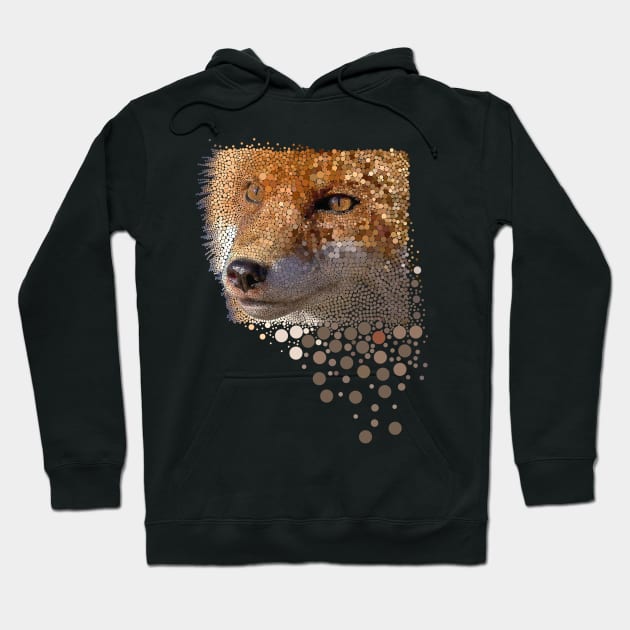 Fox pointillism Hoodie by PotosFlavus